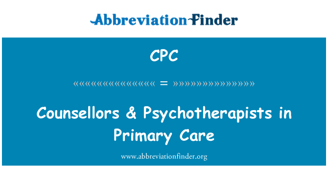 CPC: Kunsilliera & Psychotherapists fil-kura primarja