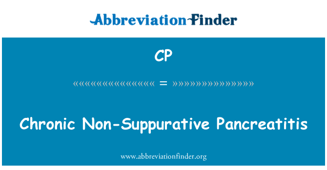 CP: דלקת לבלב כרונית-Suppurative