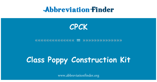 CPCK: Kelas Poppy pembinaan Kit