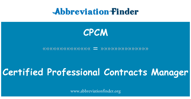 CPCM: Sertifitseeritud töölepingu alusel Manager
