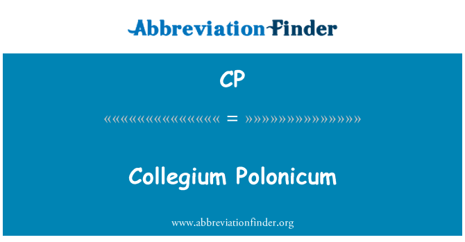 CP: Polonicum tal-collegium