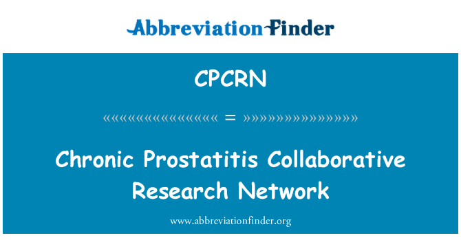 CPCRN: Chronische Prostatitis onderzoek in samenwerkingsverband netwerk