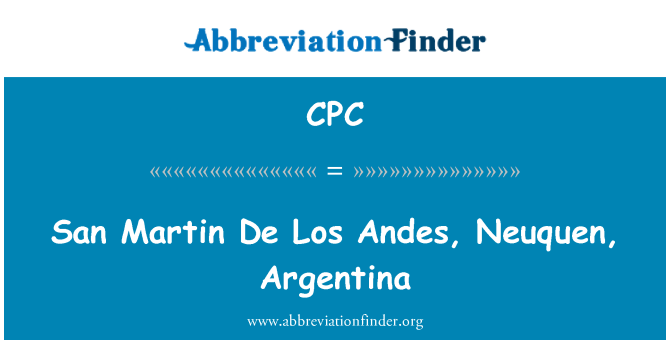 CPC: 산 마틴 데 로스 안데스, 아르헨티나, 네 우 퀜