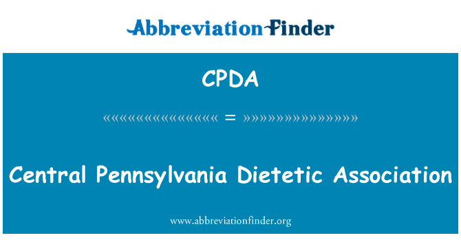 CPDA: Central Pennsylvania Dietetic Association