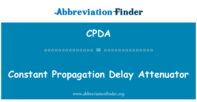 CPDA: Attenuator kelewatan berterusan penyebaran