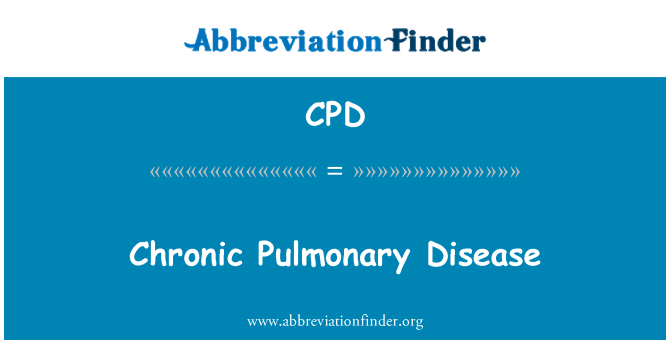 CPD: Chronická plicní nemoc
