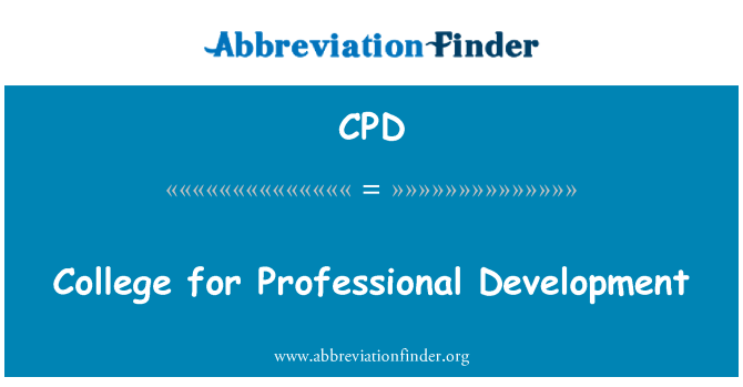 CPD: College for Professional Development