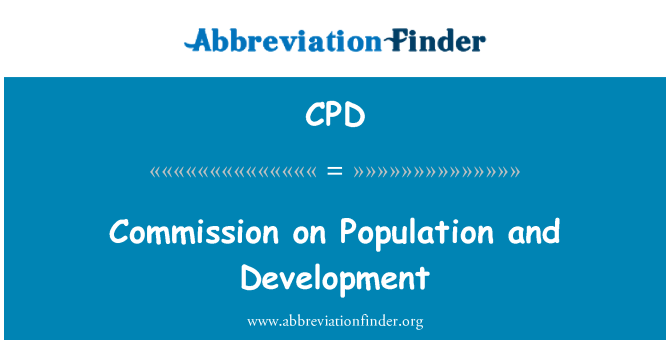 CPD: Commission on Population and Development