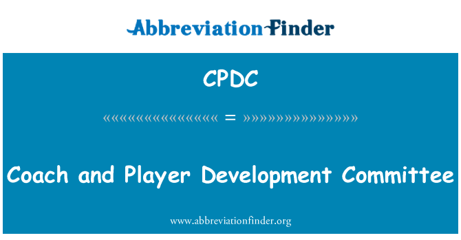 CPDC: Tränare och spelare utskottet för utveckling