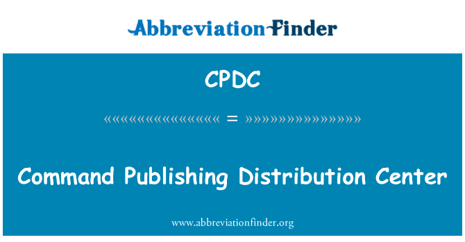 CPDC: Comando centro de distribución editorial