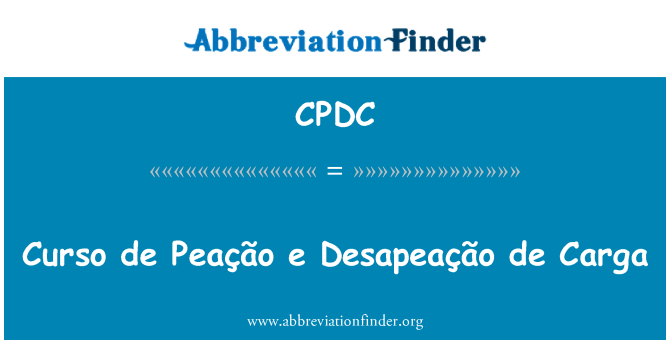 CPDC: Curso de Peação e Desapeação de Carga