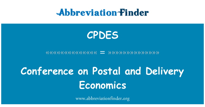 CPDES: 會議郵政和交付經濟學