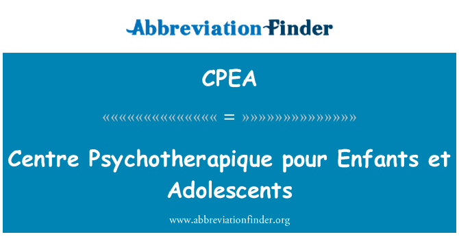 CPEA: Centrum Psychotherapique pour Enfants et mladistvých