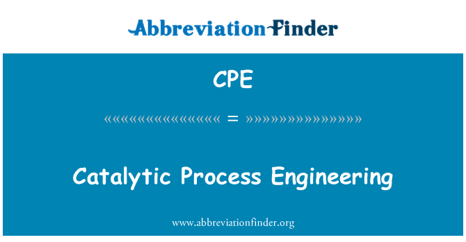 CPE: Katalyyttinen prosessitekniikan