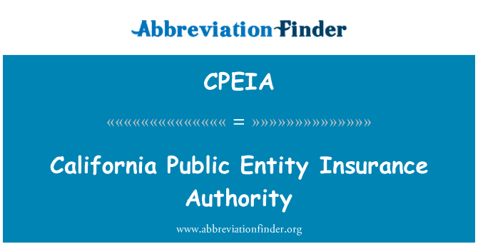 CPEIA: California entitate publică autoritatea de asigurare