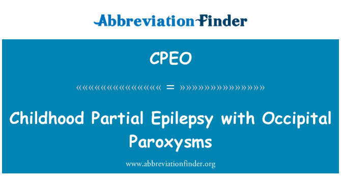 CPEO: Epilessia parziale di infanzia con parossismi occipitali
