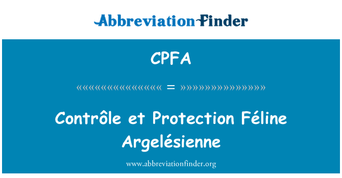 CPFA: Contrôle et Féline Argelésienne הגנה