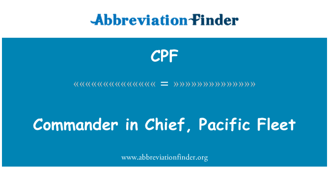 CPF: Dowódcy Floty Pacyfiku