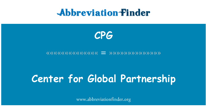 CPG: Center for Global Partnership