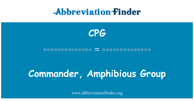CPG: Commander, Amphibious Group