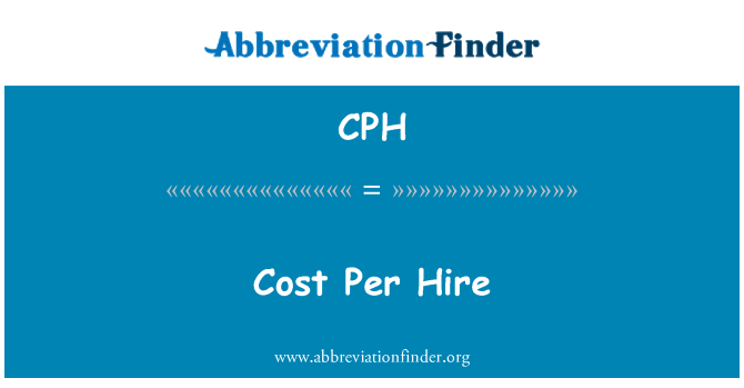 CPH: Costo Per noleggio