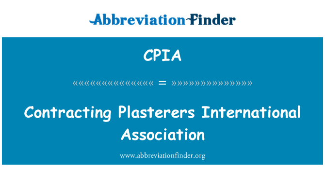 CPIA: Contraenti stuccatori associazione internazionale