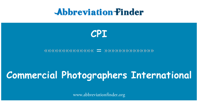 CPI: Kommersielle fotografer International