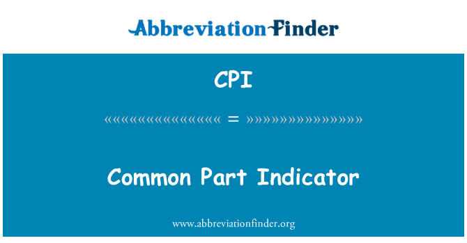 CPI: מחוון חלק משותף