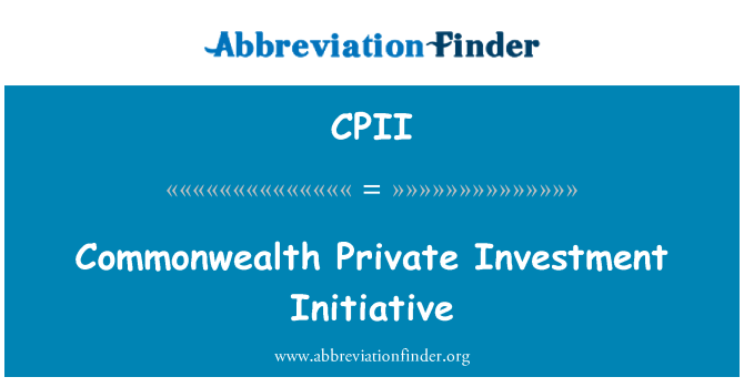 CPII: Inizjattiva ta ' l-investiment privat tal-Commonwealth