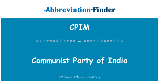 CPIM: Kommunistliku Partei India