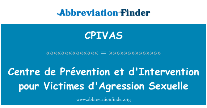 CPIVAS: Sentrum de forebygging et d'Intervention hell Victimes d'Agression Sexuelle