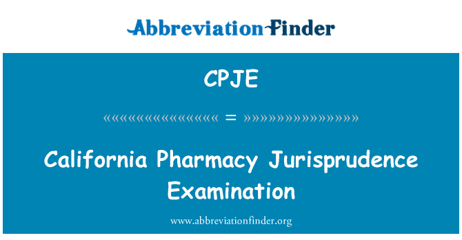 CPJE: 加州药剂法学考试