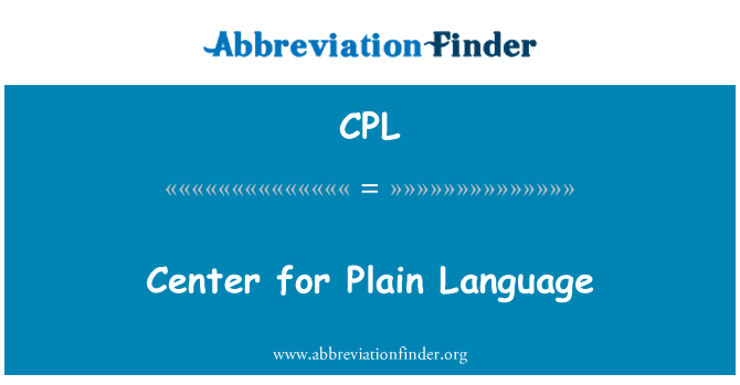 CPL: Centrum för vanligt språk