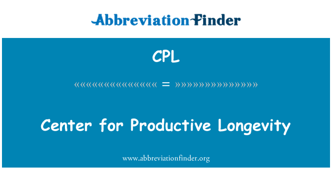 CPL: Centro para la longevidad productiva