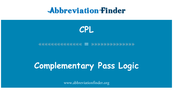 CPL: Komplementární Pass logika