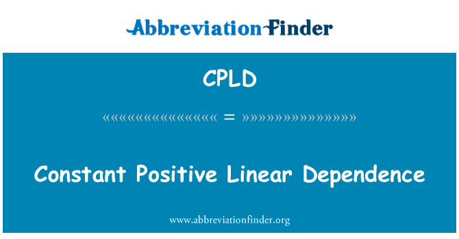 CPLD: Konstantní pozitivní lineární závislost