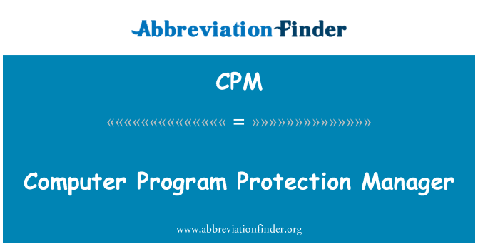 CPM: Počítač Program Protection Manager