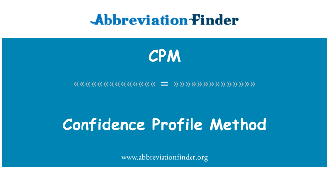 CPM: اعتماد به نفس مشخصات روش
