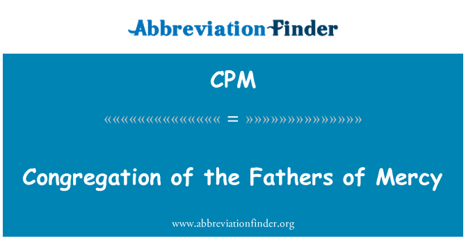 CPM: Zajednicu očeva milosrđa