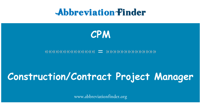 CPM: Director de projectes de construcció/contracte