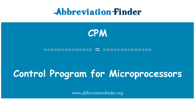 CPM: Program kontrole za mikroprocesore