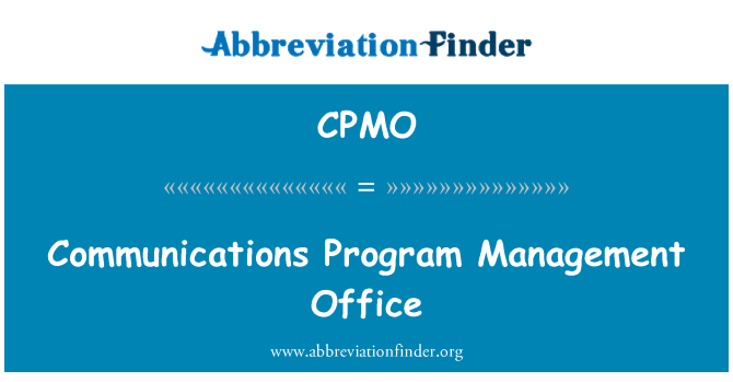 CPMO: Komunikacije Program upravljanja urada