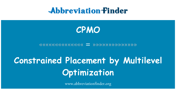 CPMO: Constrained Placement by Multilevel Optimization
