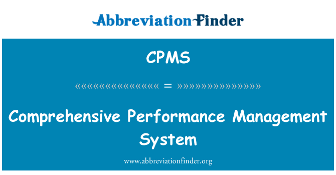 CPMS: Sistèm Gestion Comprehensive pèfòmans