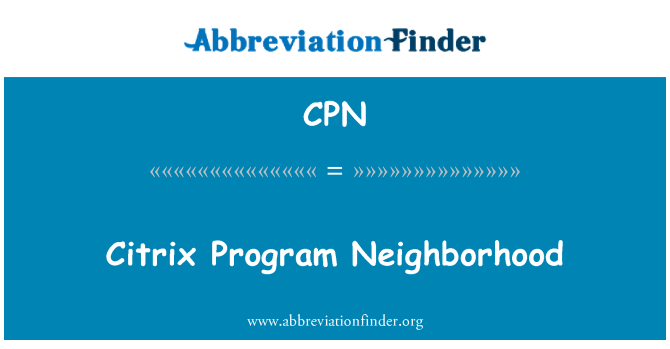 CPN: Citrix programm naabruses
