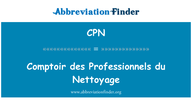 CPN: 商行 des 技術員杜 Nettoyage
