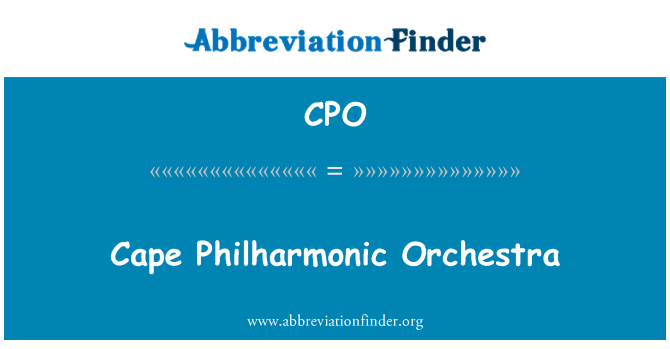 CPO: Cape Philharmonic Orchestra