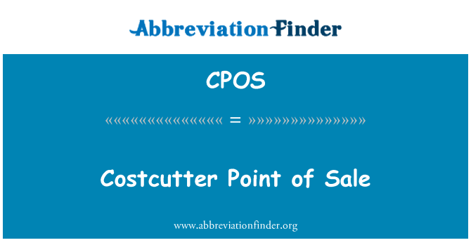 CPOS: Costcutter Point of Sale