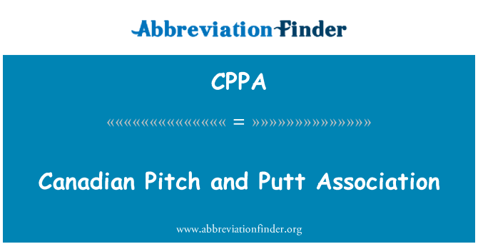 CPPA: Canadian Pitch and Putt Association