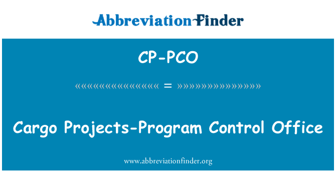 CP-PCO: Kargo proyek-Program kontrol kantor
